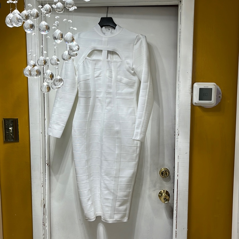 NWOT White bandage dress